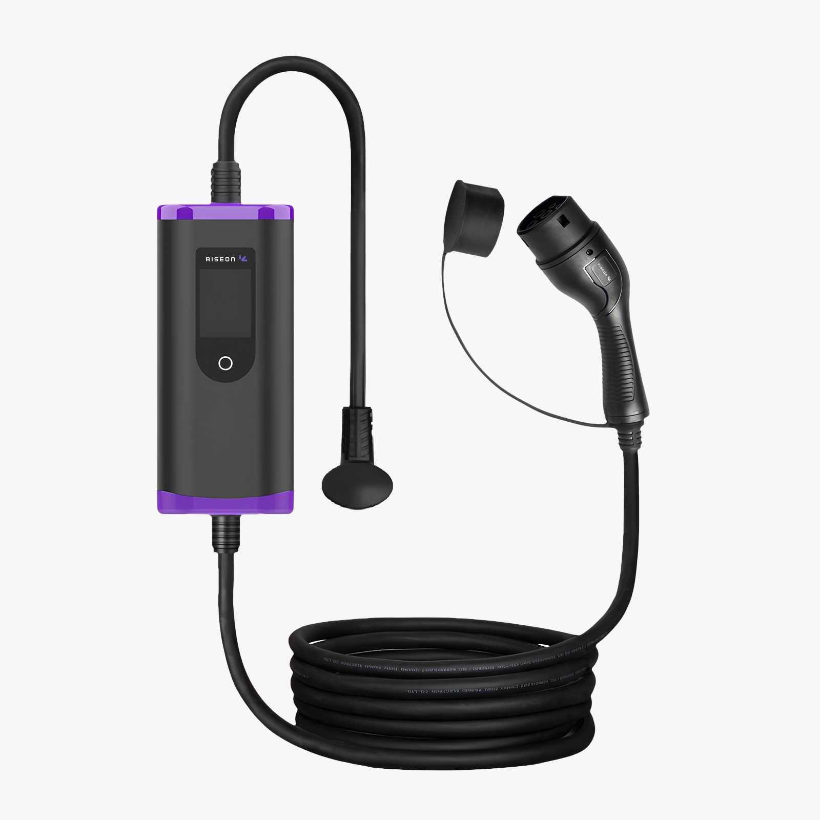Carregador Veicular portátil Ev Riseon 22kw Tipo2 220v Ip65 Rfid Wi-fi Preto - Imagem 2