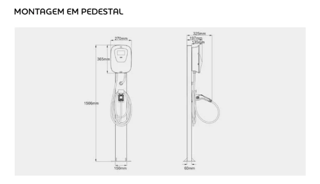 Carregador Veicular Rise Silver 7,4kw Ac Tipo 2 Touch Wi-fi - Imagem 7