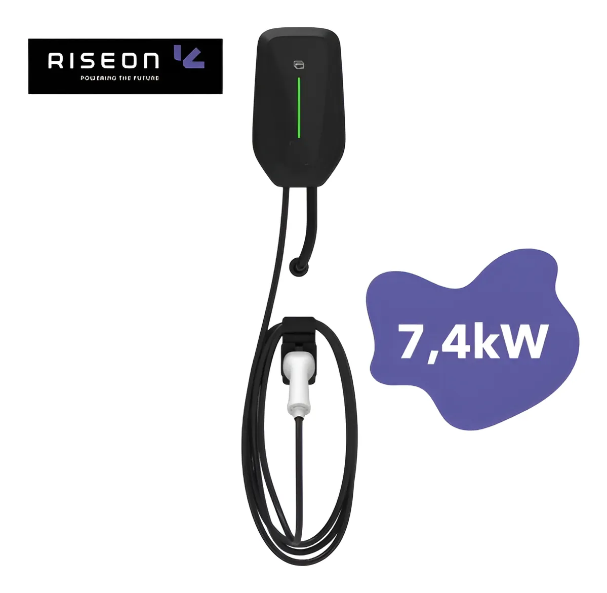 Carregador Veicular Riseon Rise Black 7,4w Tipo2 220v Wi-fi SEM OCCP