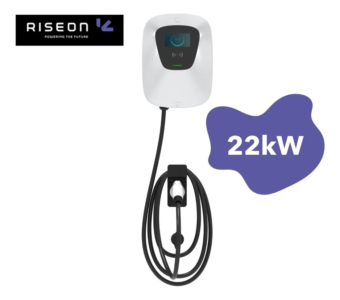 Carregador Veicular Rise Silver 22kw Ac Tipo 2 Touch Wi-fi