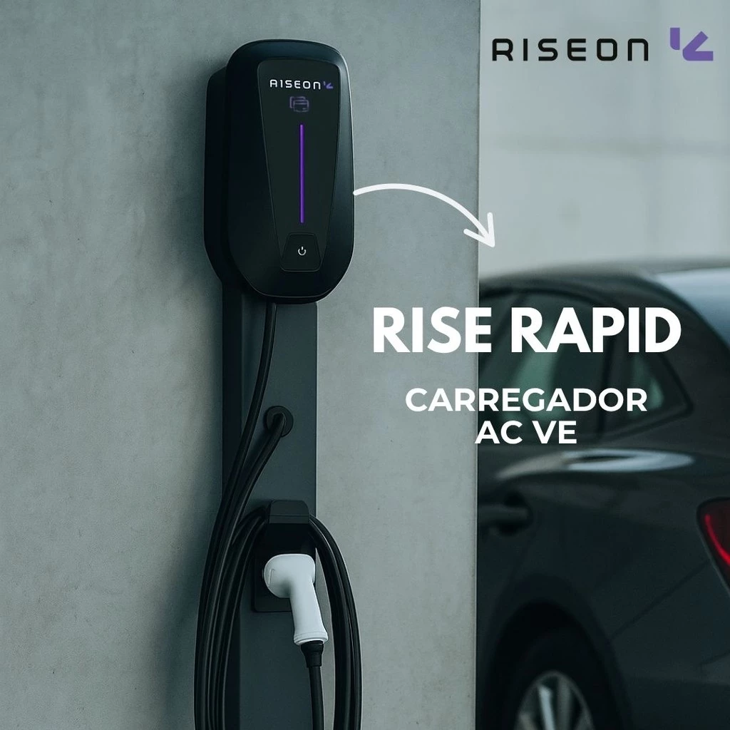 Carregador Veicular Riseon Rise Black 22kw Tipo2 220v Wi-fi COM OCCP - Imagem 3