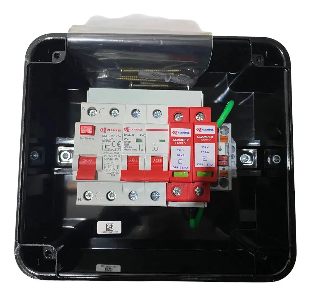 Quadro De Proteção Carregadores Wallbox 8kw Clamper - Pr Cód. 25976 - Imagem 5